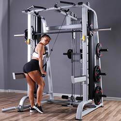 Smith Machine Gym Squat Rack Multifunctional Comprehensive Training Device Weightlifting Barbell Bench Press Rack Commercial Gantry Rack