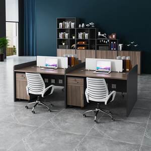 
Office furniture staff desk computer desk combination single and double 2 people 4 4 6 people simple modern screen table and chair