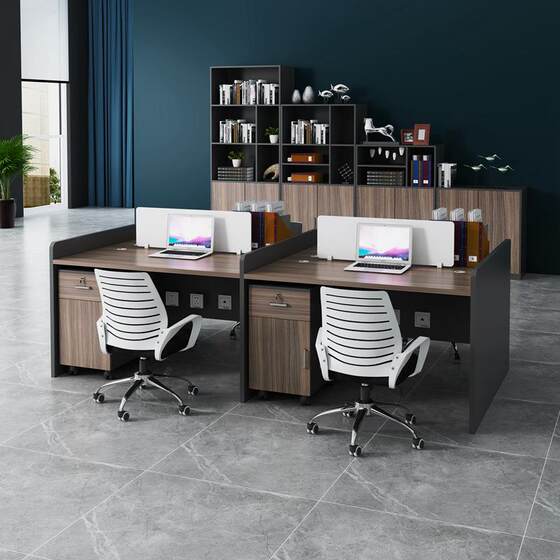 
Office furniture staff desk computer desk combination single and double 2 people 4 4 6 people simple modern screen table and chair