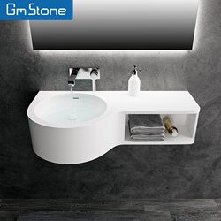 The Manufacturer's Factory Produces Washbasins That Are Not Prone to Yellowing, Easy to Clean, and Are Made of Artificial Stone for Bathroom Sinks