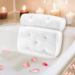 4D Bath Pillow, Bathtub Pillow, Waterproof Neck Pillow with Suction Cup, Non-Slip Bathtub Mat, Export Thickened Bath Pillow