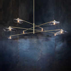 Designer living room chandelier, modern creative personality special-shaped laser glass branch-shaped dining room bedroom LED lamps