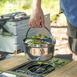 Koman CC-21 rice cooker thickened stainless steel outdoor cooker camping self-driving pot portable camping soup pot