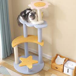 Pet Supplies Cat Scratching Board, Floor-Standing Multi-Layer Cat Climbing Frame, Cat Jumping Platform, Toy Cat Scratching Post, Non-Shedding Vertical Cat Stand