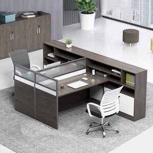 
Office desk and chair combination four-person staff desk 4-person 2-person office furniture office Nordic style