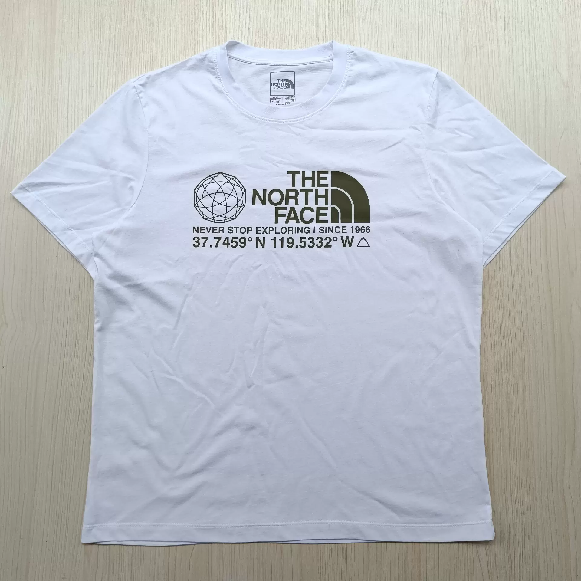 The North Face北面男士白色纯棉印花T恤XL全新-Taobao Singapore