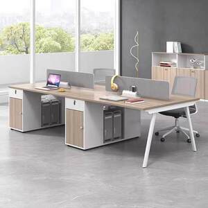 
Office desk and chair combination simple modern office card seat staff workbench four-person staff desk office furniture