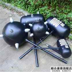 Cartoon Inflatable Hammer Prop 0kg Large Hammer with Hard Handle and Spikes, Thousand-Ton Hammer, Wolf-Tooth Hammer, Meteor Hammer, Children's Toy