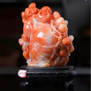 ◇廻◇ 中国古玩 玉製 寿山石 弥勒菩薩像 36cm 5083g 仏像 [D76]