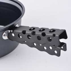 Outdoor aluminum set pot camping cookware non-stick pot portable outdoor travel mountaineering pot set CA5