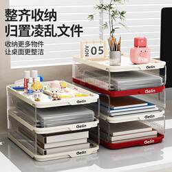 Dopamine Transparent Visible File Rack Desktop Storage Cabinet File Storage Organizer Stationery Office A4 Paper Organizer