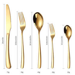 Stainless steel tableware set 20/40/60 piece set of cutlery, forks and spoons, simple home hotel western food supplies