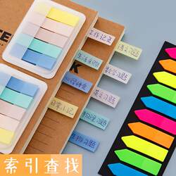 Sticky Notes for School Supplies, Index Label Paper, Writable Marking Strips, Plastic Bookmarks, Transparent Page Markers for Students, Fluorescent Film, Colorful Trendy Sticky Notes, Reusable