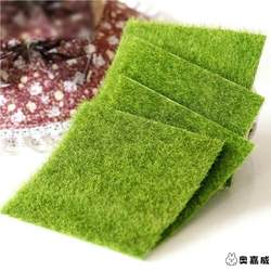Simulated small lawn micro landscape ornaments fake moss grass green square artificial turf green plant props