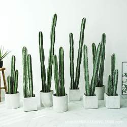 Nordic simulated immortal pillars without thorns large floor-standing tropical desert green plant measuring sky ruler fake cactus potted plant ornaments