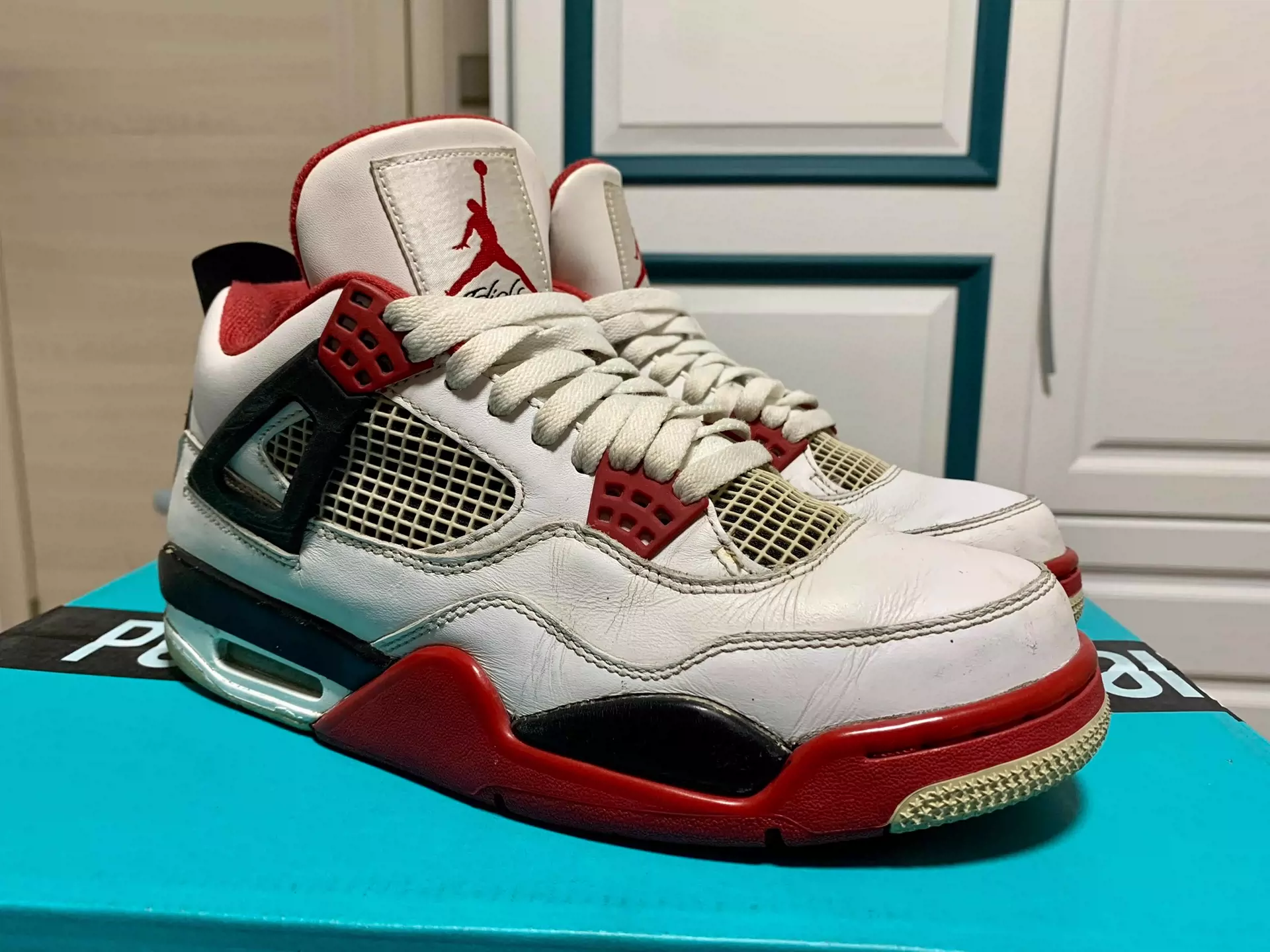 中古美品Nike Air Jordan4 bred白红AJ4-Taobao