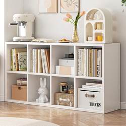 Bookshelf for Home Use in the Living Room, Floor-Standing Storage Display Cabinet, Classroom Student Multi-Compartment Storage Combination, Wall-Mounted Storage Bookcase with Cover