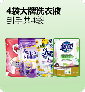 4袋大牌洗衣液