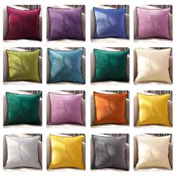 Nordic Sofa Throw Pillow, High-End Cushion, Large Pillow Cover for Living Room, Velvet Orange-Yellow Light Luxury, Without Filling