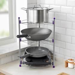 Multi-Layer Pot Rack for Kitchen, Household Pot Storage Rack, Countertop Lid Rack, Multifunctional Shelf