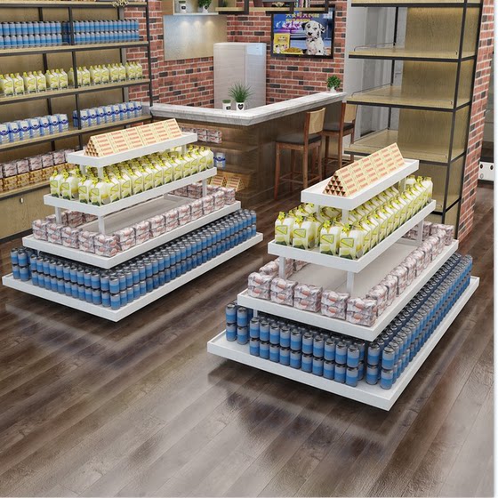
Zhongdao Display Cabinet Supermarket Shelf Pile Promotion Shopping Mall Snack Zhongdao Display Cabinet Display Cabinet Mother and Baby