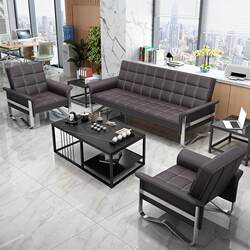 Modern Minimalist Office Sofa, Office Desk and Chair, Coffee Table Set, Multifunctional Iron Frame, Foldable and Convertible to a Bed