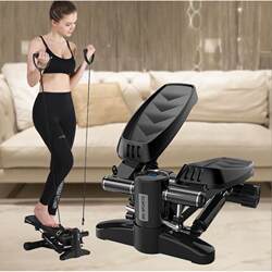 Household Mini Hydraulic Stepper Fitness Equipment with Resistance Rope for Indoor Leg Training