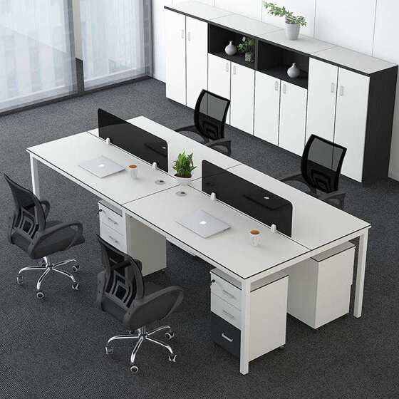 Factory direct sales staff desk card seats 4 four-seat table and chair combination staff card seat computer desk office furniture