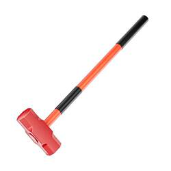 Long-Handled Hammer, Iron Hammer, Wall-Breaking Hammer, Octagonal Hammer, Construction Site Hammer Tool, Solid Large Hammer, Heavy-Duty Hand Hammer, Wall Demolition Hammer, Masonry Hammer