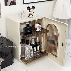 French-Style Cosmetics Storage Box Dust-Proof Dressing Table Skin Care Product Storage Box Desktop Storage Rack Large-Capacity Makeup Box