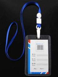 Exhibition Badge Transparent Name Tag Hard Plastic Id Card Holder B1 Work Badge Pvc Student Id Card with Lanyard Factory