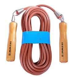 Jianle Genuine 9901 Student Jump Rope with Wooden Handle, Long Rope, Rubber Rope, Special for Exams, Training for Multiple People 5- 10m