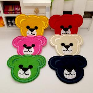 
Cartoon cloth patches, decorative appliques for clothes and pants, down jacket subsidies, can be ironed and sewn, cute little bear head