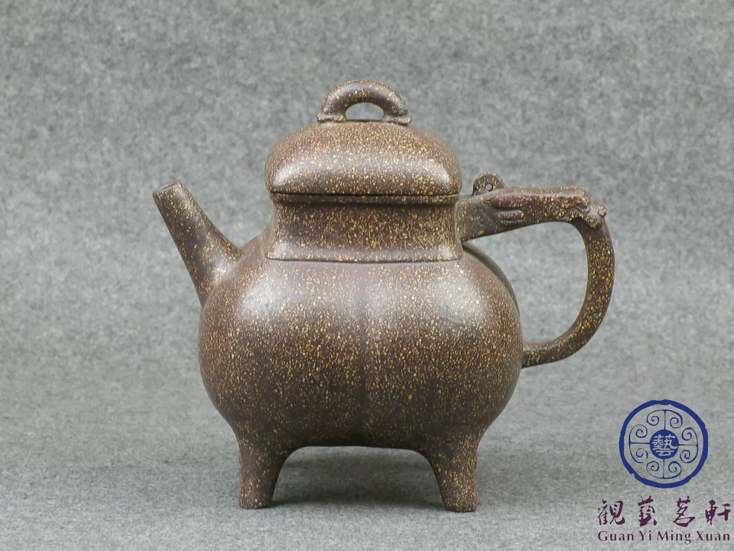 中国古美術・原鉱古銅泥四方紫砂壺・底款：吴云根・紫砂壺・急須・茶壺・茶道具・置物 中国古美術・原鉱古銅泥四方紫砂壺・底款：吴云根・紫砂壺・急須