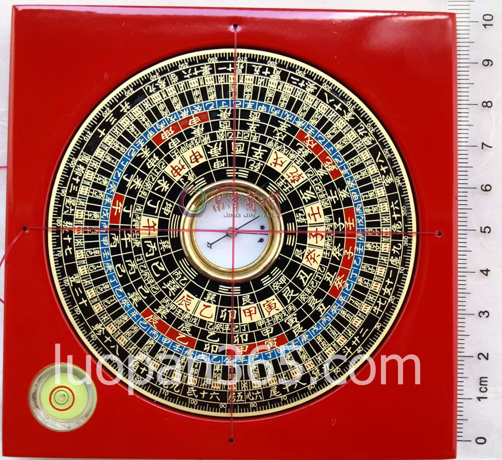 唐山三合羅經盤 7英寸三合盘罗盘日星堂19层金罗经盘台湾电木风水罗盘22cm金色三合罗盘