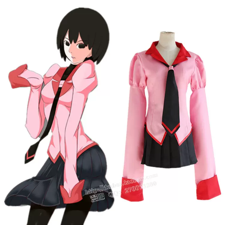 物语系列终物语忍野扇cos服女日系学院风裙cosplay服装现货