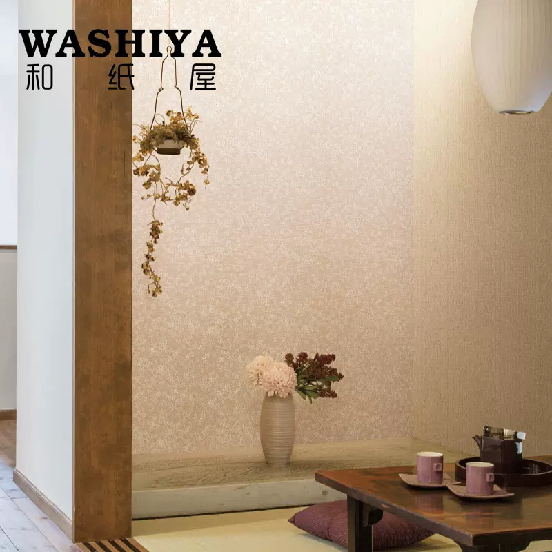 和紙屋 日式淡粉色櫻花和室榻榻米進口日本壁紙壁紙按米賣