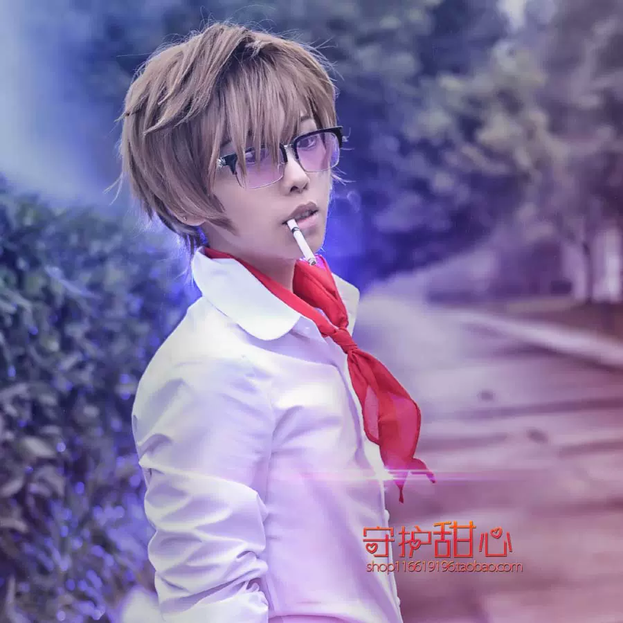 包郵k 草薙出雲 月桂金 相樂雪政 亞麻色翻翹短髮cosplay假髮