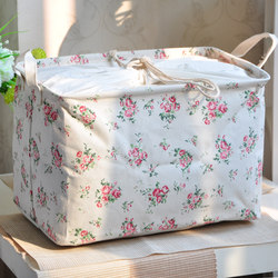 Rustic Fabric Cotton and Linen Drawstring Storage Box, Foldable Storage Box, Organizer Box, Large Clothes Storage Box, Washable
