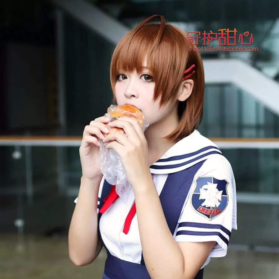 CLANNAD古河渚糰子渚平澤唯涼宮春日蒼星石混棕色cosplay假髮-Taobao