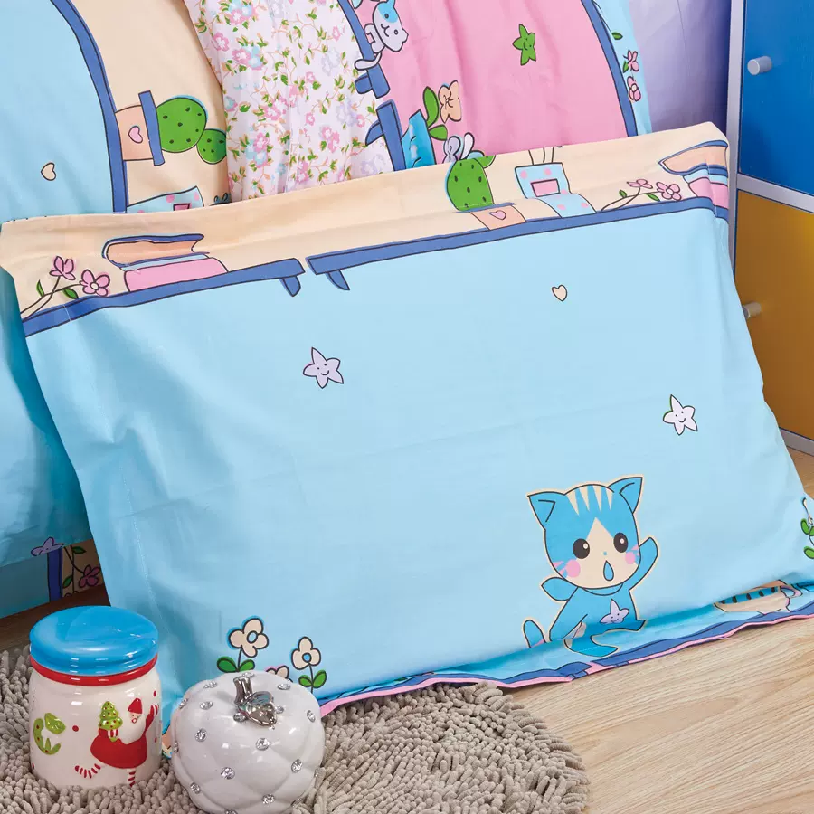 新品包邮全面斜纹单人枕套枕头套枕芯套信封式48*74 纯棉一对2只-Taobao