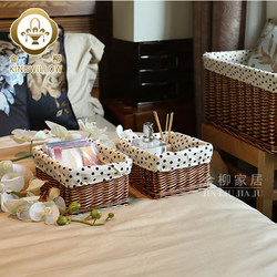 Storage Basket Made of Eco-Friendly Rattan, Jinliu Home Wicker Storage Basket, Cosmetic Storage Box, Storage Basket, Clothes Basket