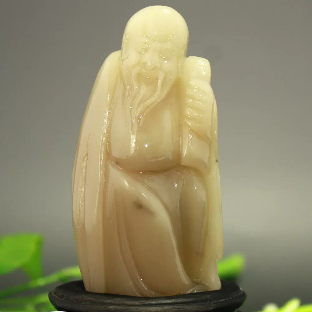 A9222 寿山芙蓉石 獅子鈕 角印 印材 84g 藏品名称：寿山石印章_篆刻_芙蓉石_当代