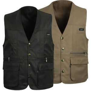 Men's dad pretending to be a horsepable horse clip in the middle of the elderly in the spring and autumn thin pocket pocket volunteers vest vest