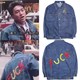 Star Master's classic spoof of Young and Dangerous personality Stephen Chow's same style coat loose large size denim jacket thick top