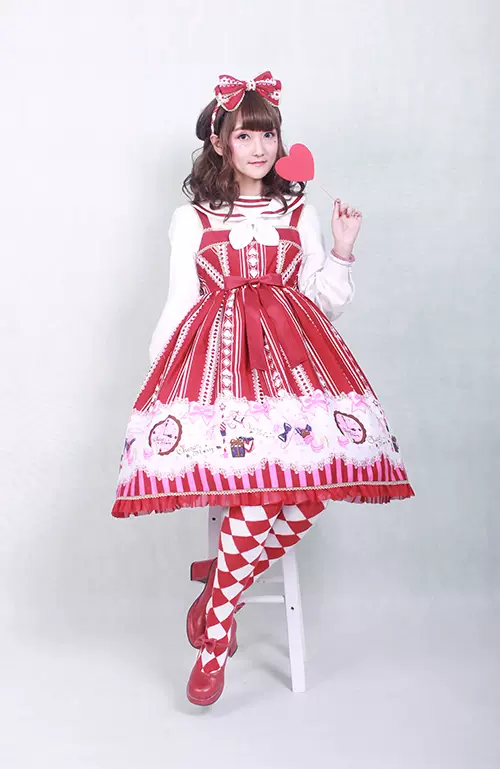 Sweety sweety holy night 新年洋裝套裝SET(JSK+襯衫+KC）-Taobao