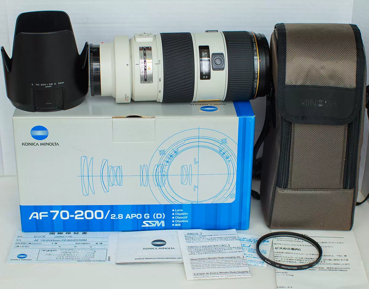 美能達KONICA MINOLTA AF 70-200 2.8 APO G SSM APO神鏡箱說全-Taobao