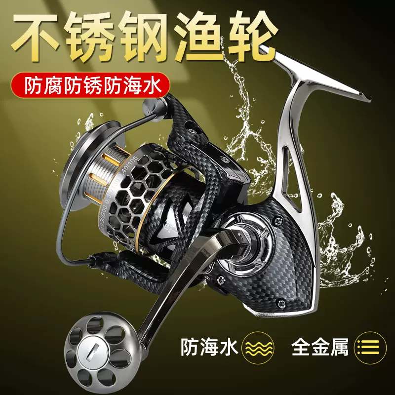 22轴全金属纺车轮无间隙海竿锚杆远投斜口海钓16000防海水鱼线轮-Taobao 