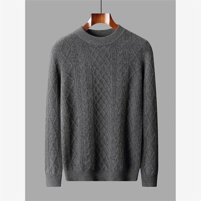 Cashmere Crimp 2024 autumn and winter new cashmere sweater men 100 pure cashmere round ...
