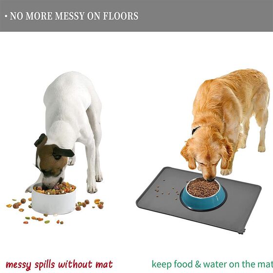 Spot cross-border silicone pet placemat, food plate, anti-spill and anti-leakage, feeding food, cat food does not spill